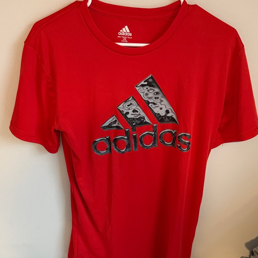 Adidas Scarlet Tee with Black Logo